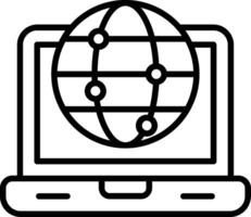 Internet Line Icon vector