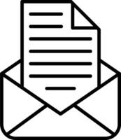 Mail Line Icon vector