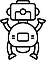 Robot Line Icon vector