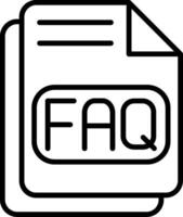 Faq Line Icon vector