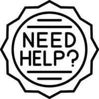 Help Line Icon vector