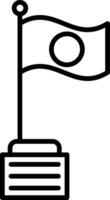 Pit Flag Line Icon vector