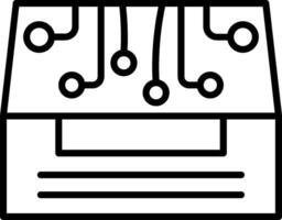 Inbox Line Icon vector