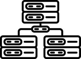 Big Data Line Icon vector