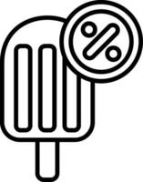 Popsicle Line Icon vector