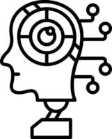 Robot Line Icon vector