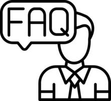 Faq Line Icon vector