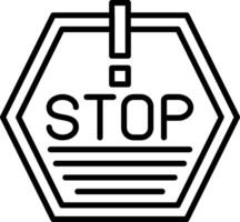 Stop Line Icon vector