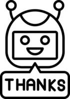Bot Line Icon vector
