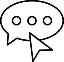 Chat Line Icon vector