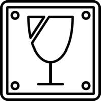 Fragile Line Icon vector