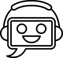 Bot Line Icon vector