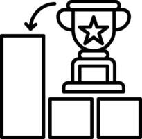 Winner Line Icon vector