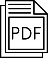 Pdf Line Icon vector