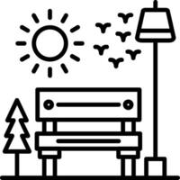 Bench Line Icon vector