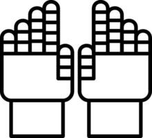 Robotic Hand Line Icon vector