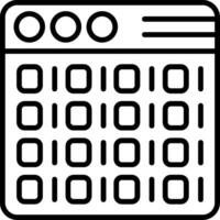 Binary Code Line Icon vector