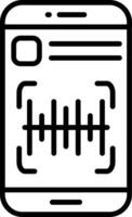 Barcode Line Icon vector