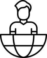 Outsourcing Line Icon vector