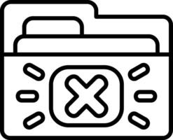 Rejected Line Icon vector
