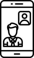 Call Line Icon vector
