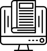 Elearning Line Icon vector