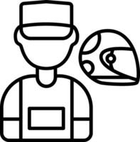 Driver Line Icon vector