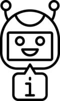 Robot Line Icon vector