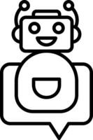 Message Line Icon vector