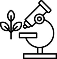 Microscope Line Icon vector