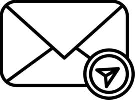 Sent Line Icon vector