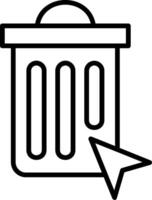 Bin Line Icon vector