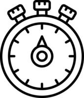 Chronometer Line Icon vector