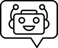 Message Line Icon vector