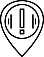Pin Line Icon vector