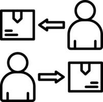 Shift Line Icon vector