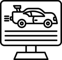 Formula 1 Line Icon vector