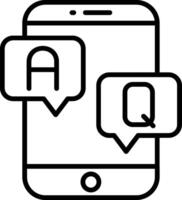 Question Line Icon vector