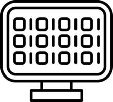 Binary Code Line Icon vector