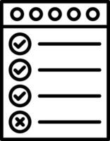 Checklist Line Icon vector