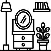 Mirror Line Icon vector