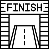 Finish Line Line Icon vector