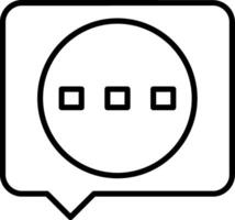 Speech Bubble Line Icon vector
