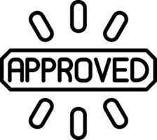 Approved Line Icon vector