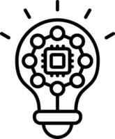 Bulb Line Icon vector