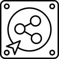 Share Line Icon vector