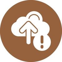 Cloud upload Solid Circle Style Icon vector
