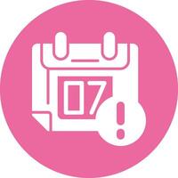 Calendar event Solid Circle Style Icon vector