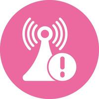Connection lost Solid Circle Style Icon vector