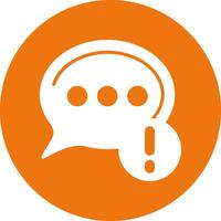 Chat message Solid Circle Style Icon vector